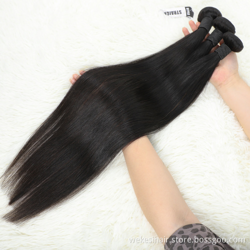 Wholesale Raw Cuticle Aligned Hair 100 Virgin Remy Human Hair Mink Brazilian Hair Straight 3 Bundles With Lace Frontal Closure